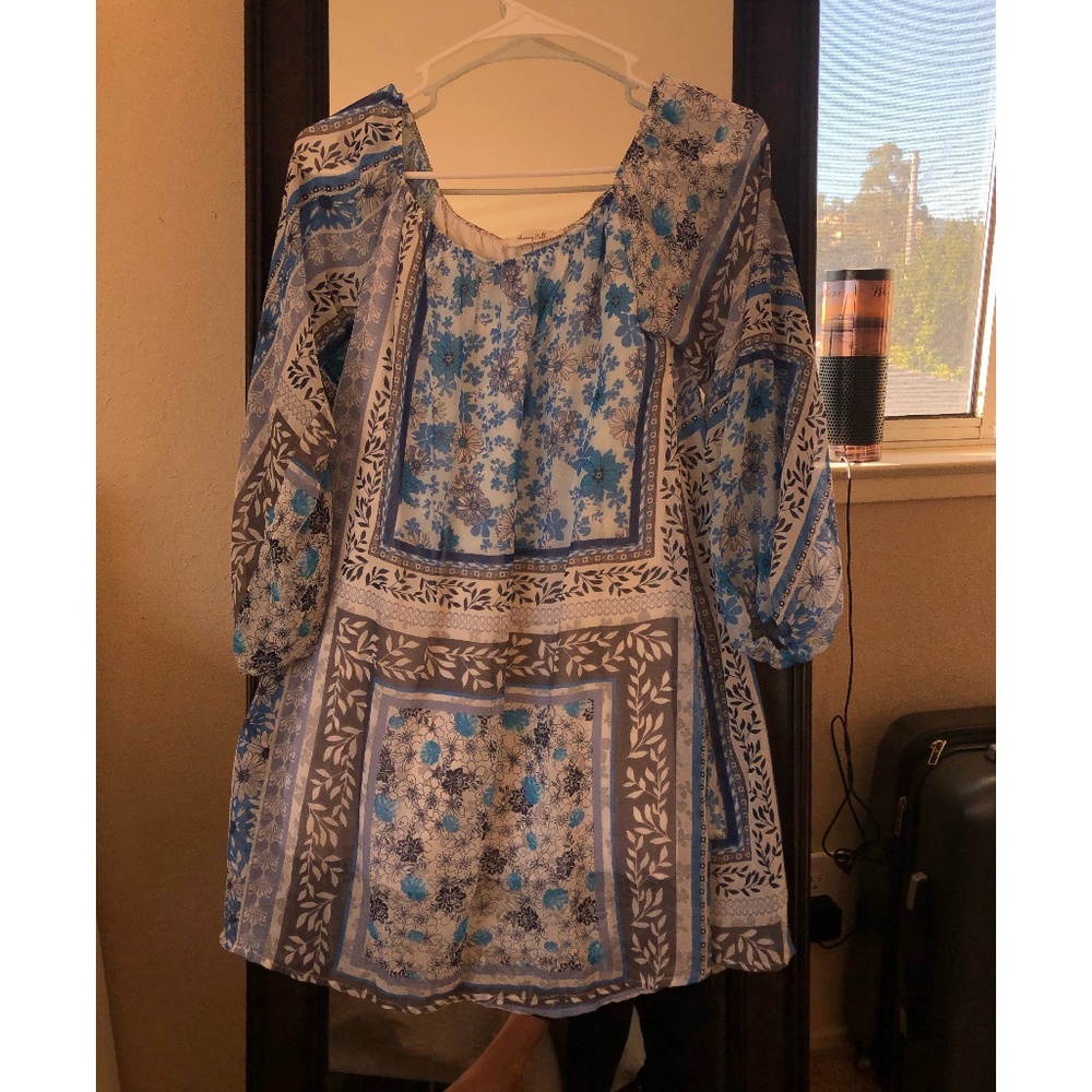 Sheer off-the shoulder dress